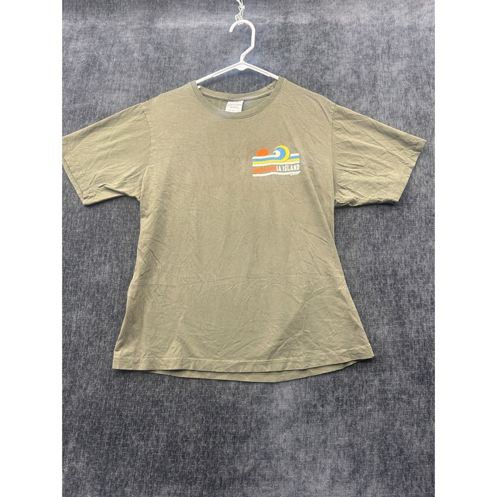 Southern Spirit T Shirt Mens Large Olive Green Cotton Anna Maria Island Graphic